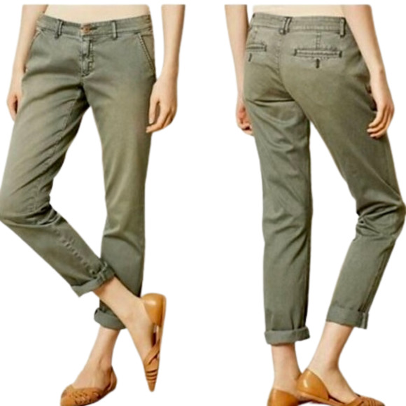 Anthropologie Denim - ANTHROPOLOGIE Pilcro & The Letterpress Jeans Hyphen Straight Leg Olive Green 28